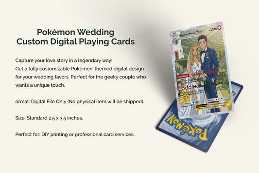 Pokémon Wedding Custom Digital Playing Cards